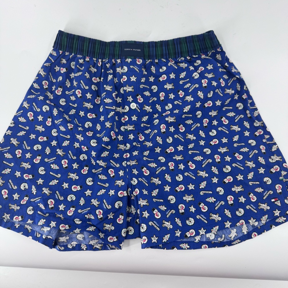 Tommy Hilfiger Blue Christmas/Holiday Patterned Boxers‎